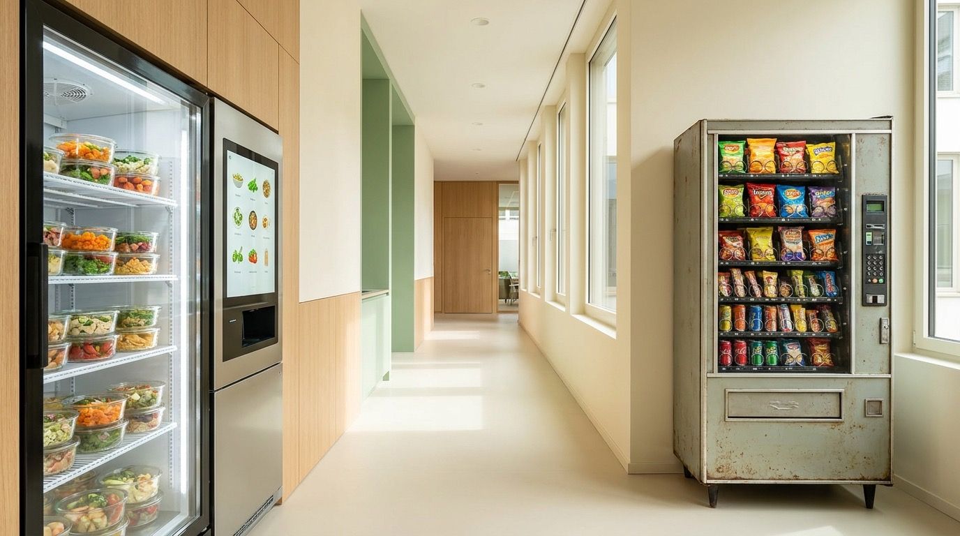 Distributeur de repas en entreprise : le guide pour bien choisir (et l'alternative du frigo connecté)