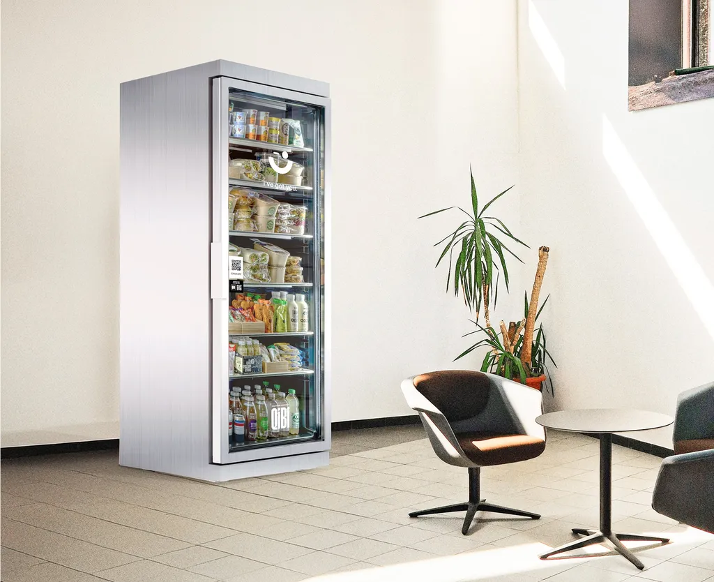 Qibi smart fridge in an office
