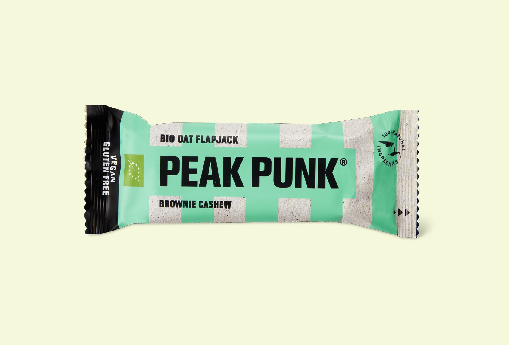 Qibi Kiosk Peak Punk Bio oat Flapjack Brownie Cashew