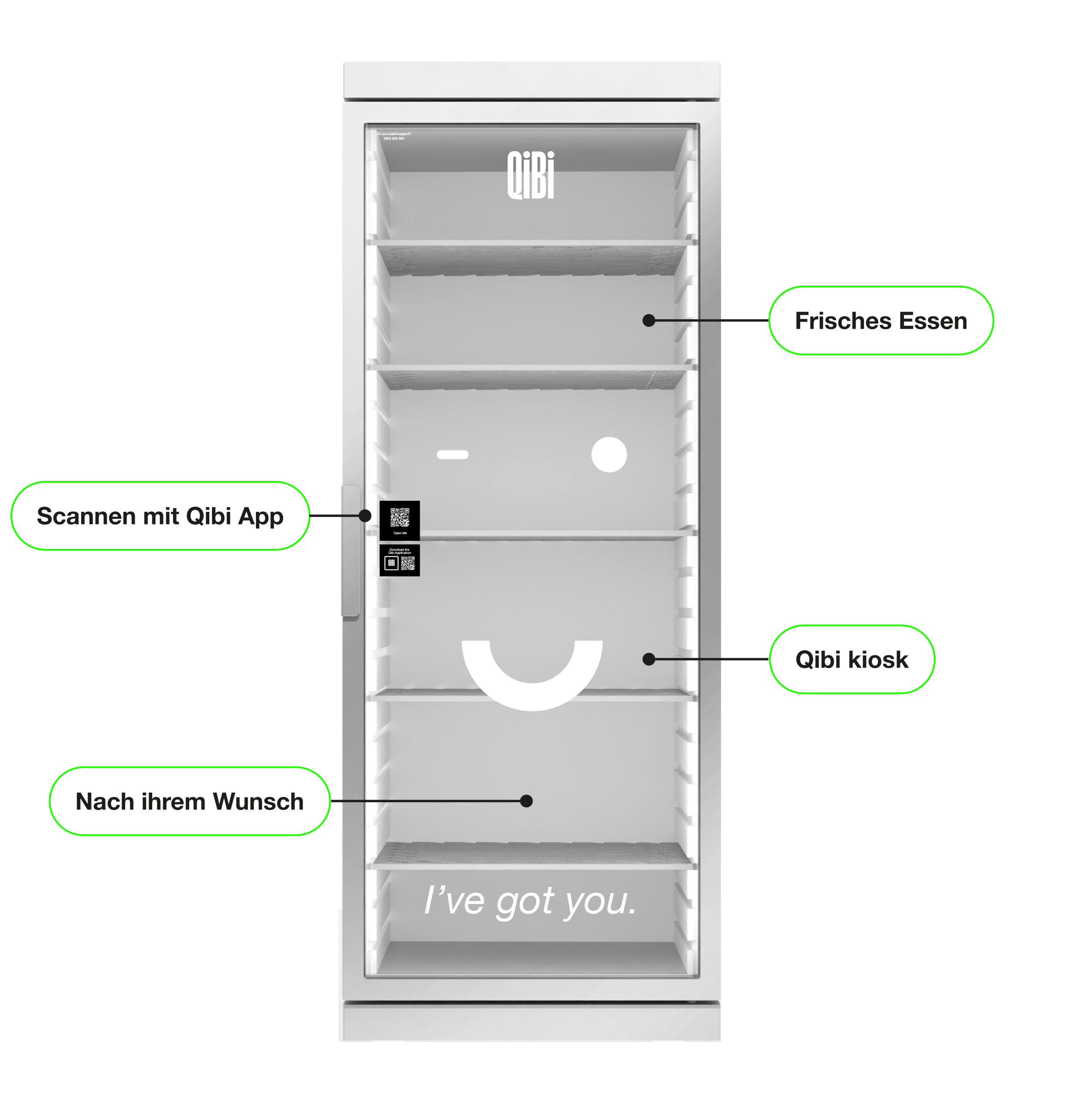 Qibi Fridge sections DE